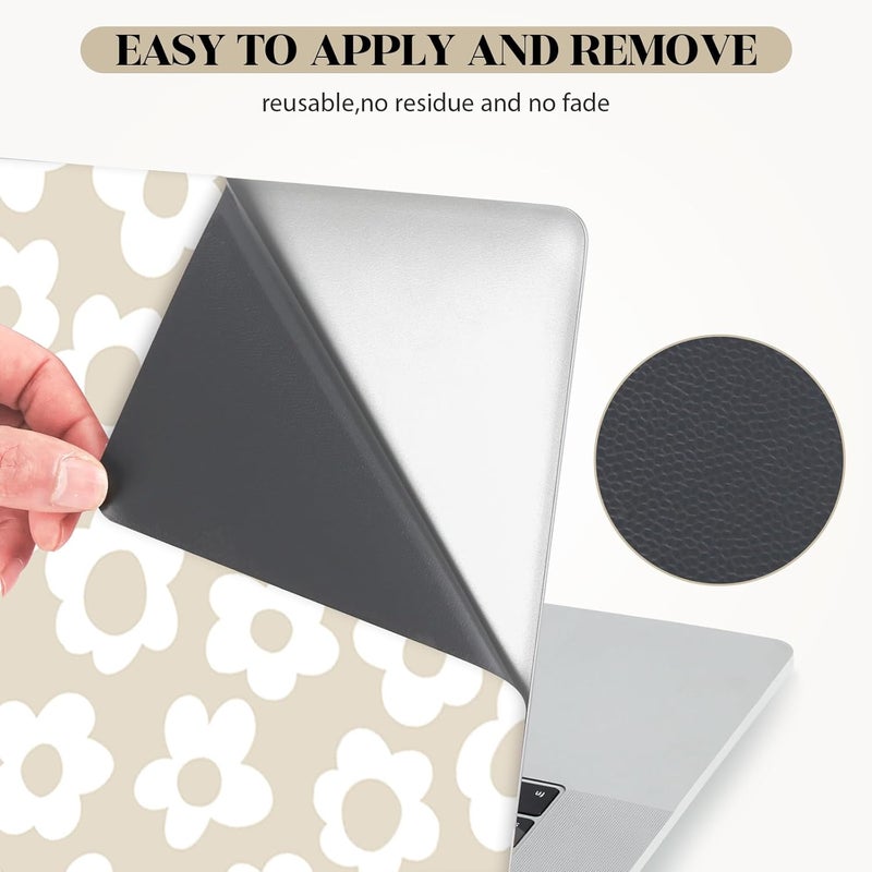 Lauspuck Laptop Skin Sticker Decal, Apricot Flower 13" 13.3" 14" 15" 15.4" 15.6 inch Laptop Netbook PC Notebook Universal Vinyl Reusable Skin Sticker Cover Art Case Protector - Image 5